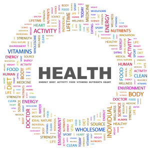 HEALTH. Word cloud concept illustration. Wordcloud collage.